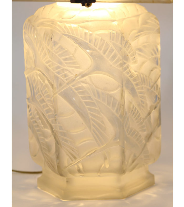 D'Avesn Daum Lalique Lampe Art Déco